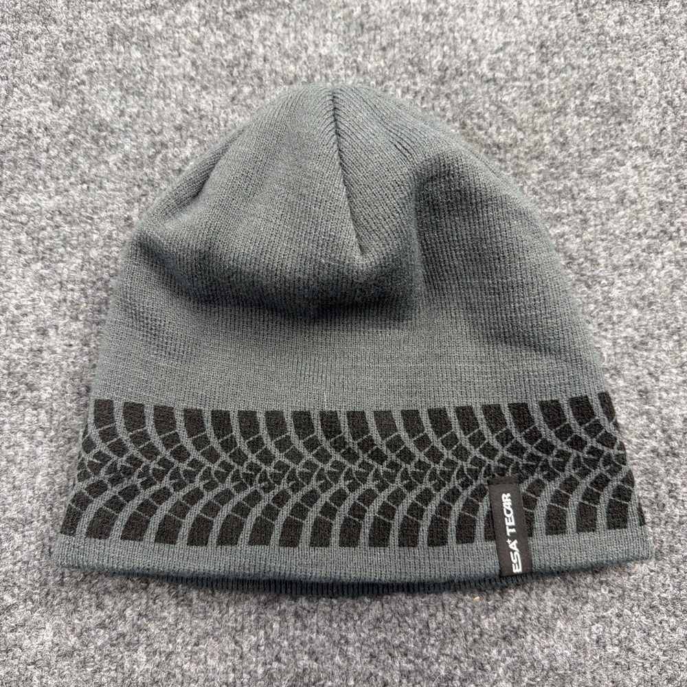 Sturmberg x ESA TECAR Tires Beanie Gray Tire Tread Knit Winter Watch Cap Hat